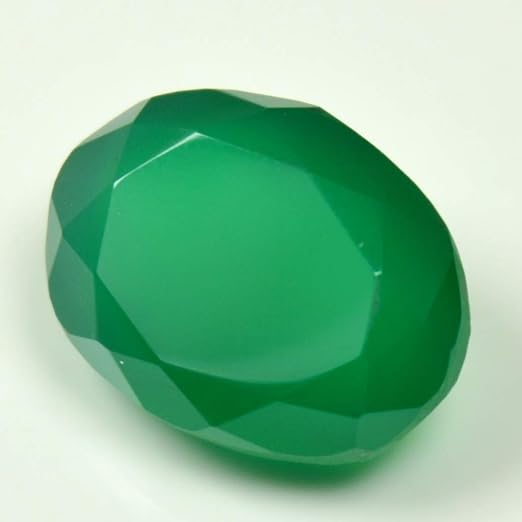 5.25 Ratti Genuine Certified Green Onyx Stone 5 Carat Oval Loose Haqiq Gemstone Rashi Ratan - Image 3